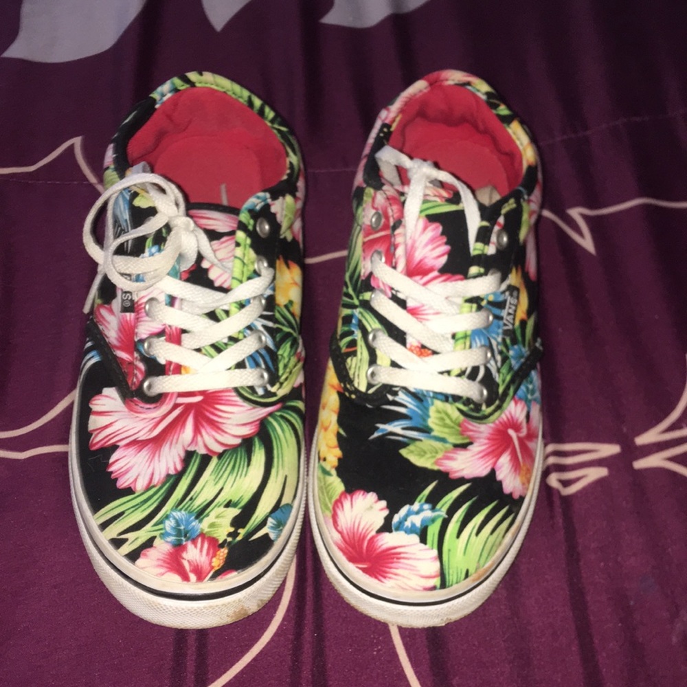 Floral printed vans